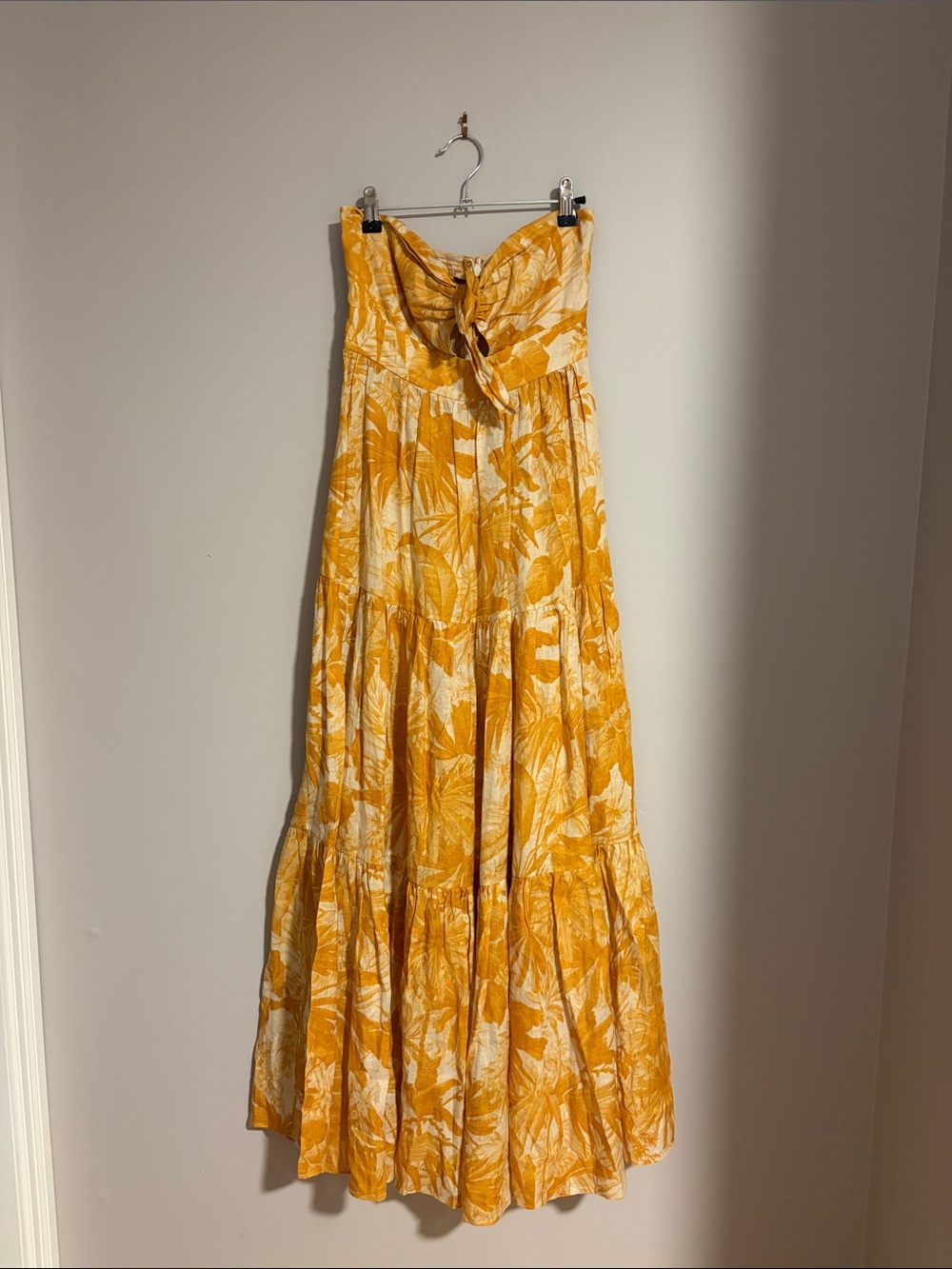 Zimmerman Yellow Floral Strapless Maxi Dress